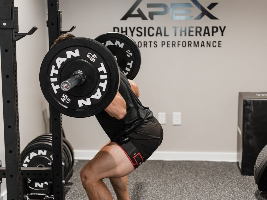 Strength training with Apex Physical Therapy and Sports Performance in Milton and Cumming, Georgia. 